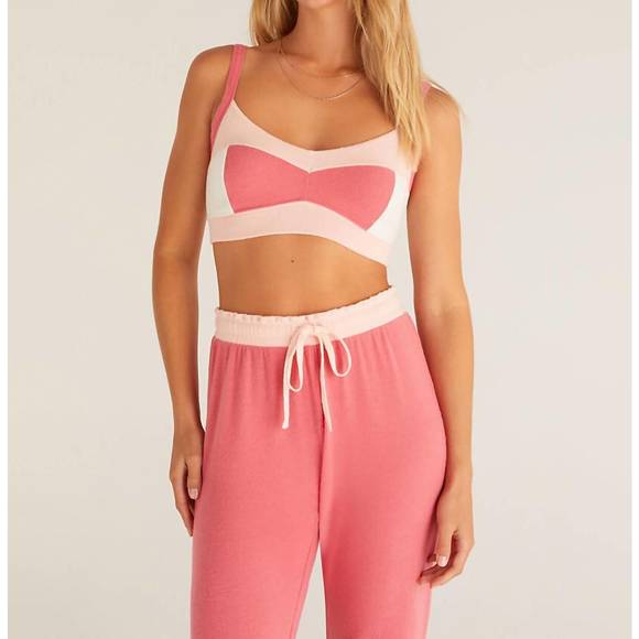 NEW Z SUPPLY mix color tank bra in pink multi - Picture 1 of 3